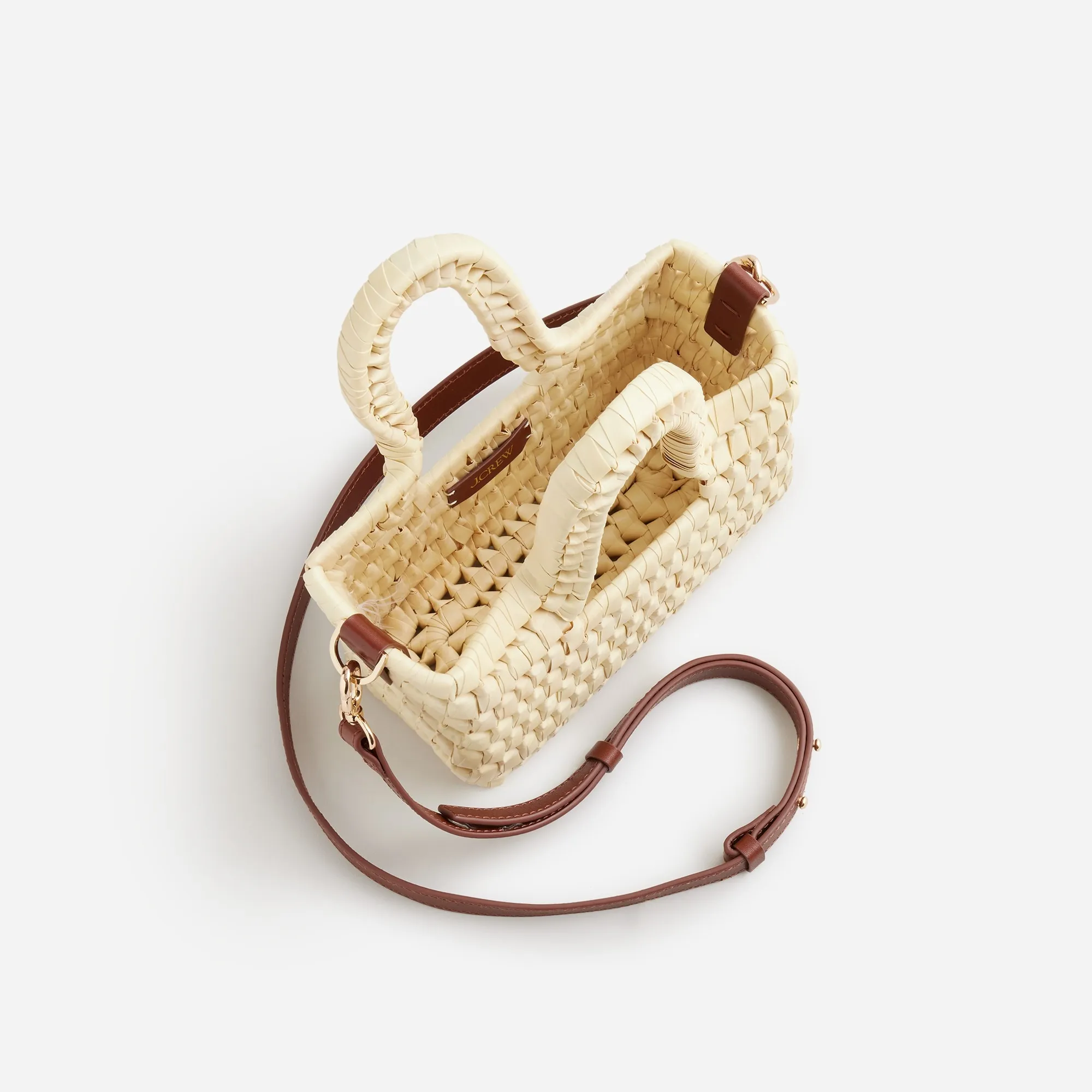 Small handwoven palm bag