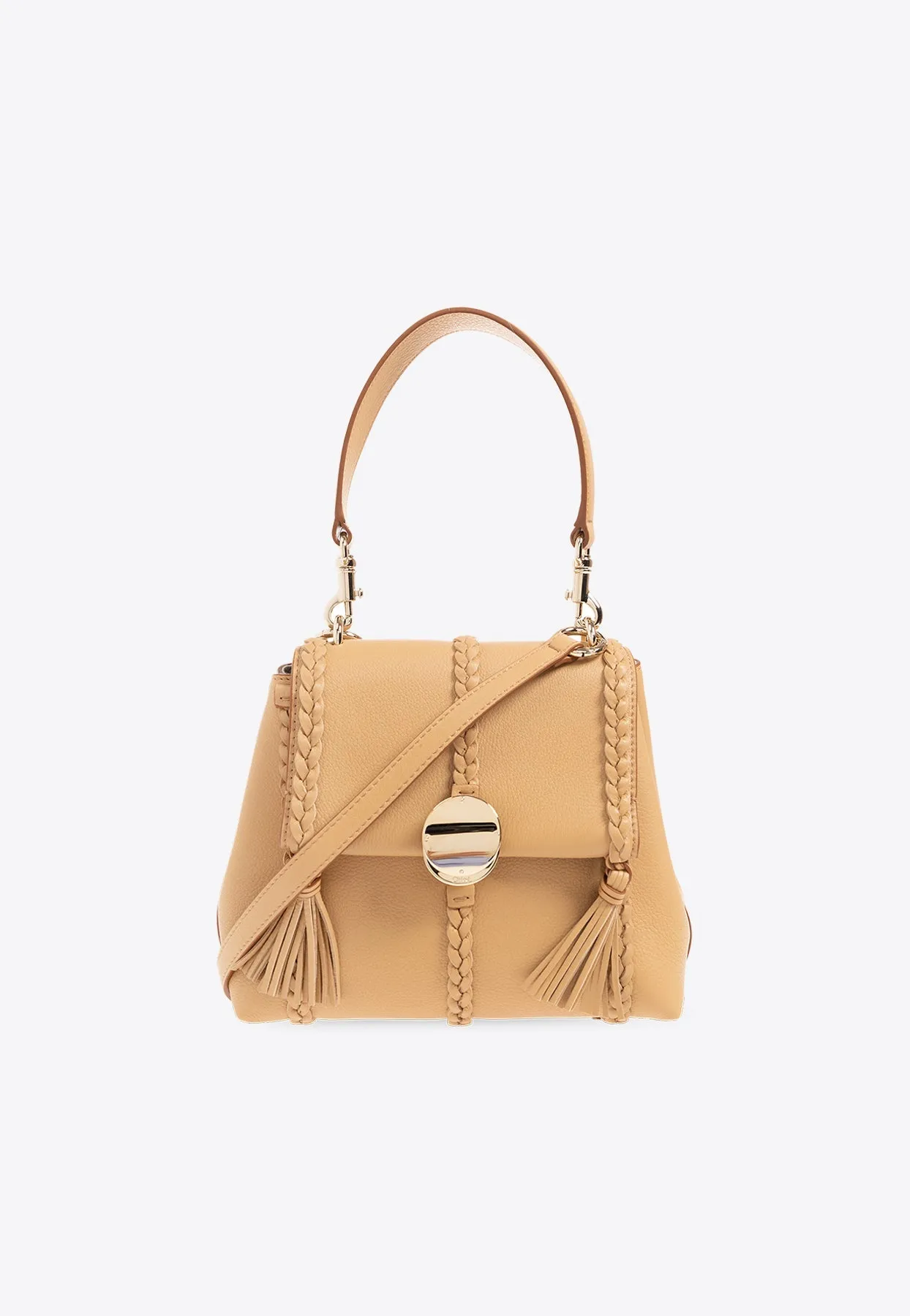 Small Penelope Leather Top Handle Bag