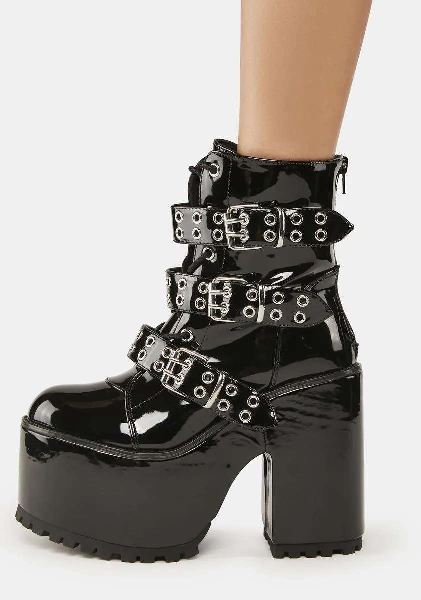Smash Strapped Platform Boots-