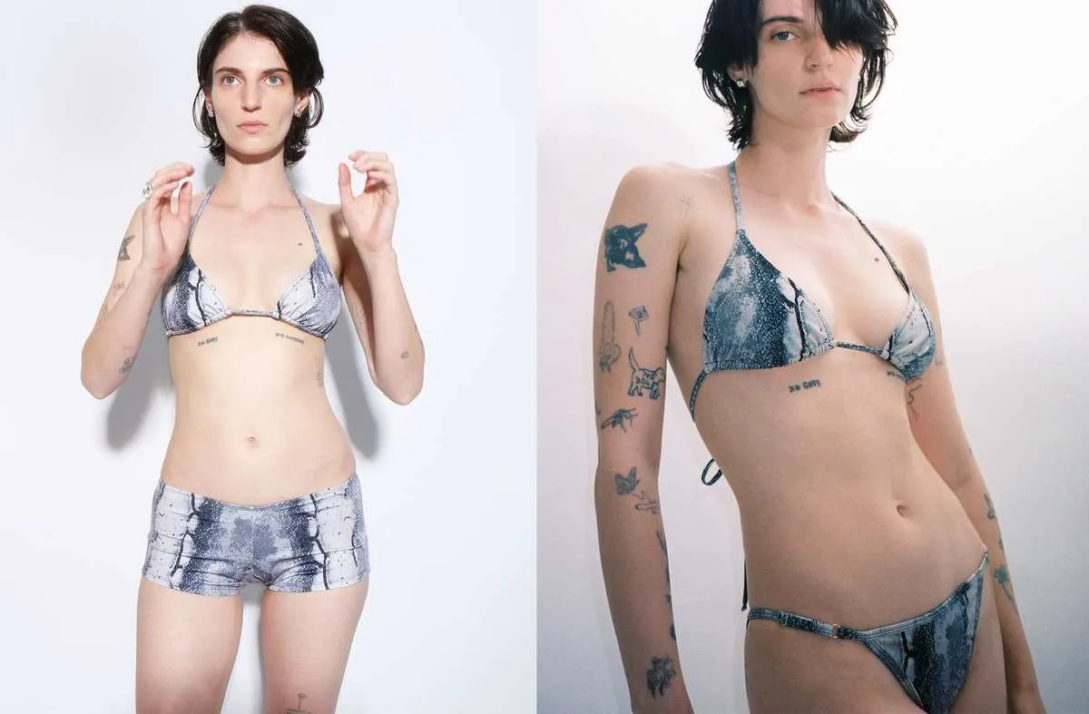 Snake Triangle Bikini Top - Prints