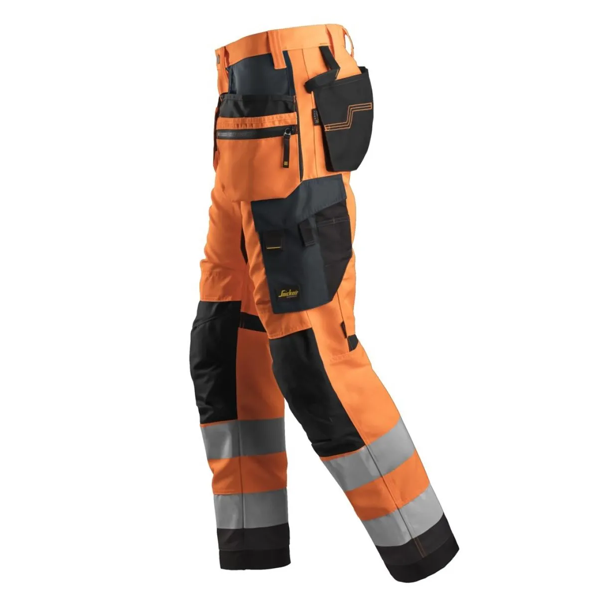 Snickers 6230 AllroundWork, High-Vis Work Trousers+ Holster Pockets, Class 2&#