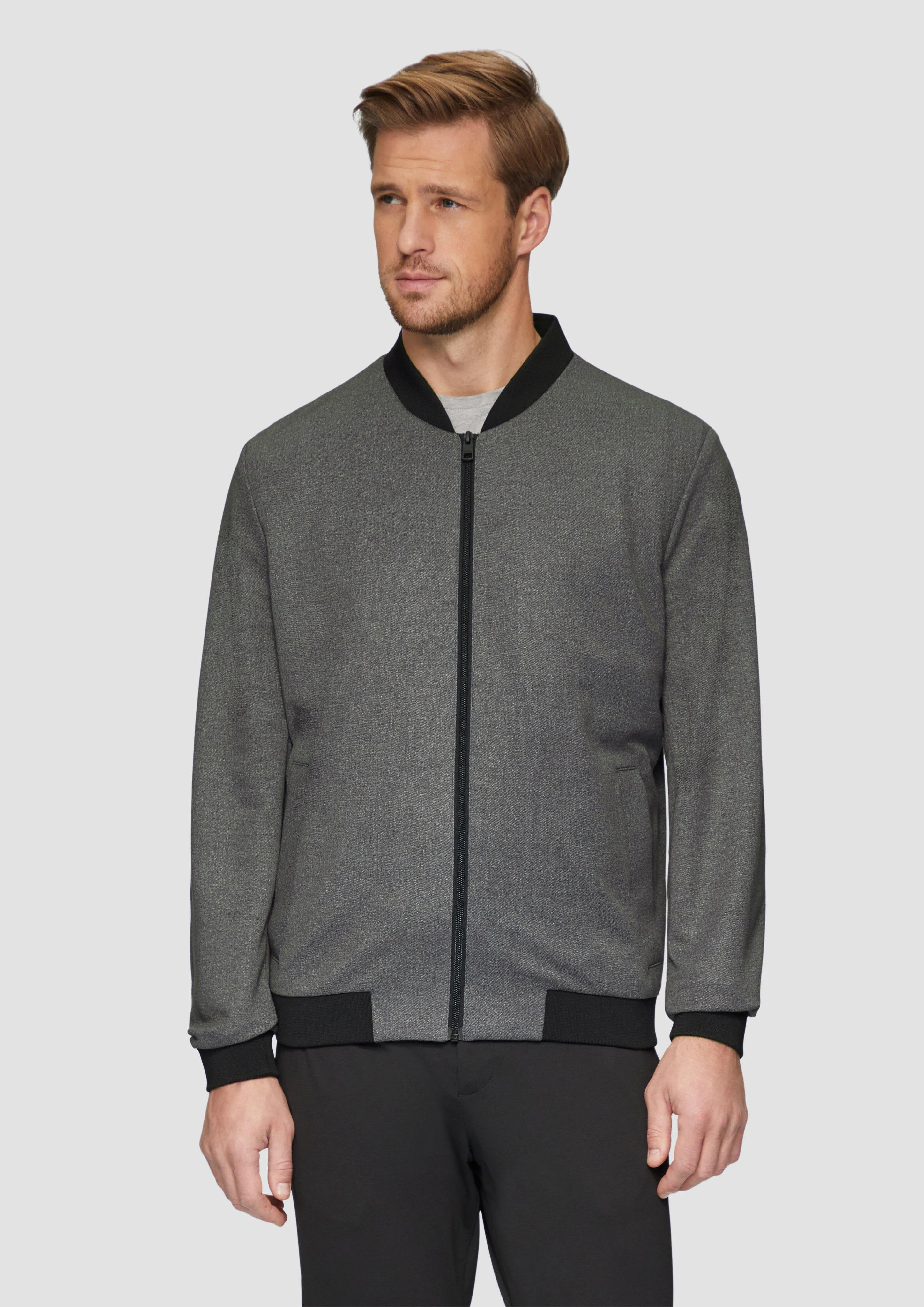 s.O JOGG: Bomber jacket in a cotton blend