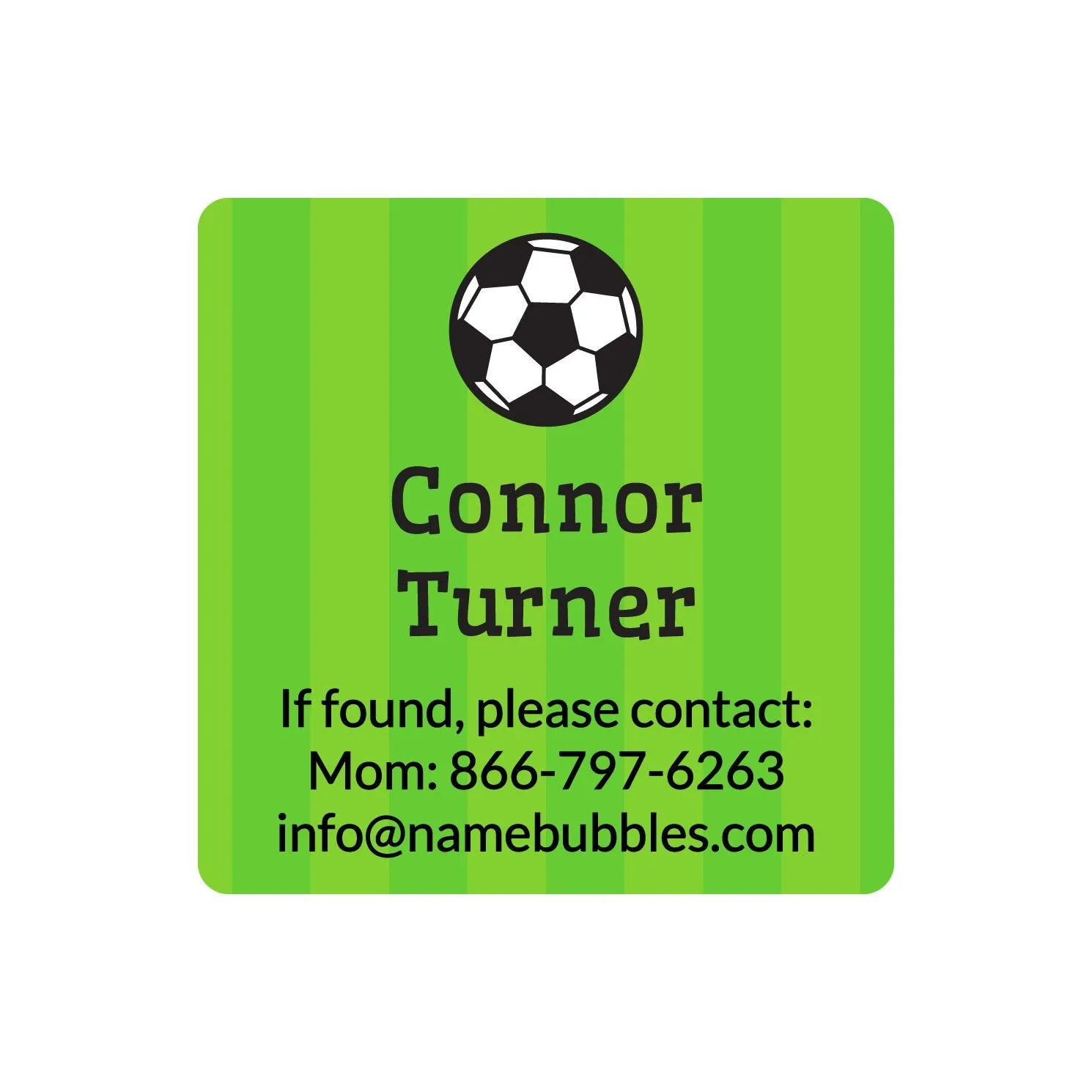 Soccer Contact Labels