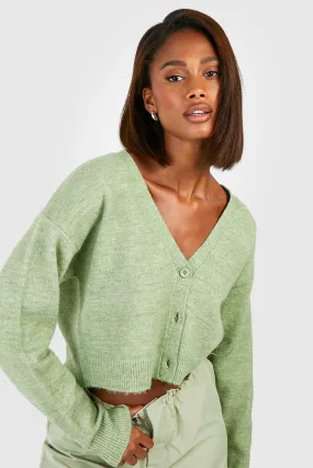 Soft Knit Fine Gauge Crop Cardigan