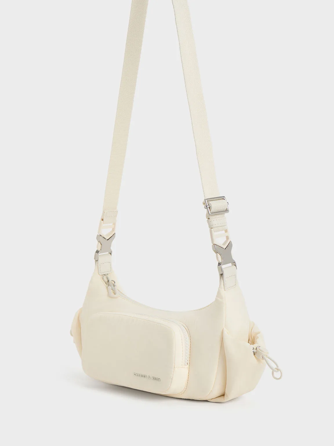 Soleil Nylon Shoulder Bag - Cream