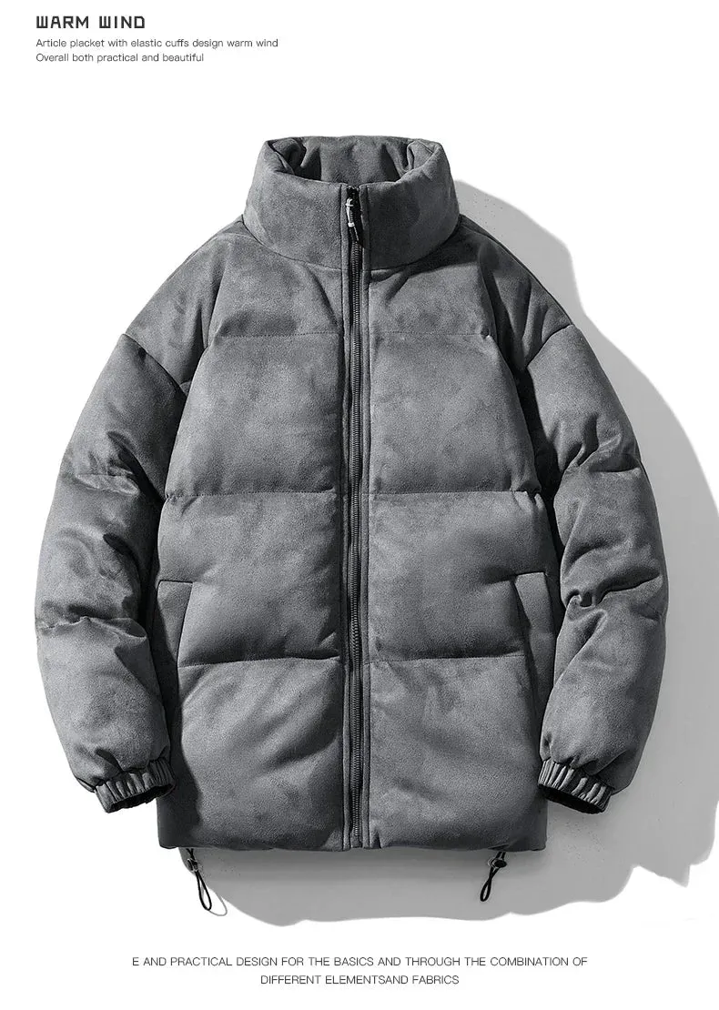 Solid Color Puff Sleeves Bubble Jacket