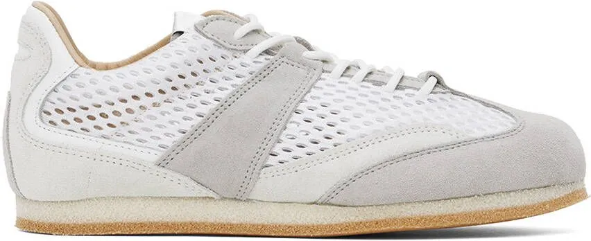Spalwart White & Gray Lite Track Sneakers