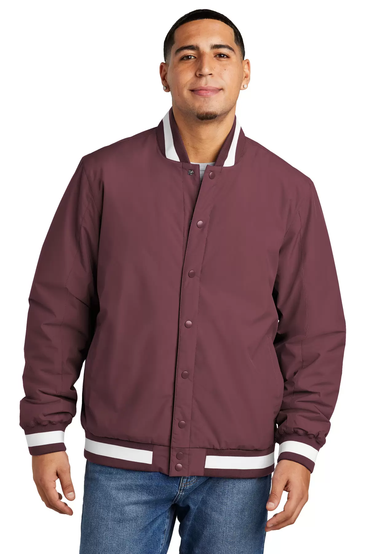 Sport Tek JST58 Sport-Tek Insulated Varsity Jacket SKU: JST58