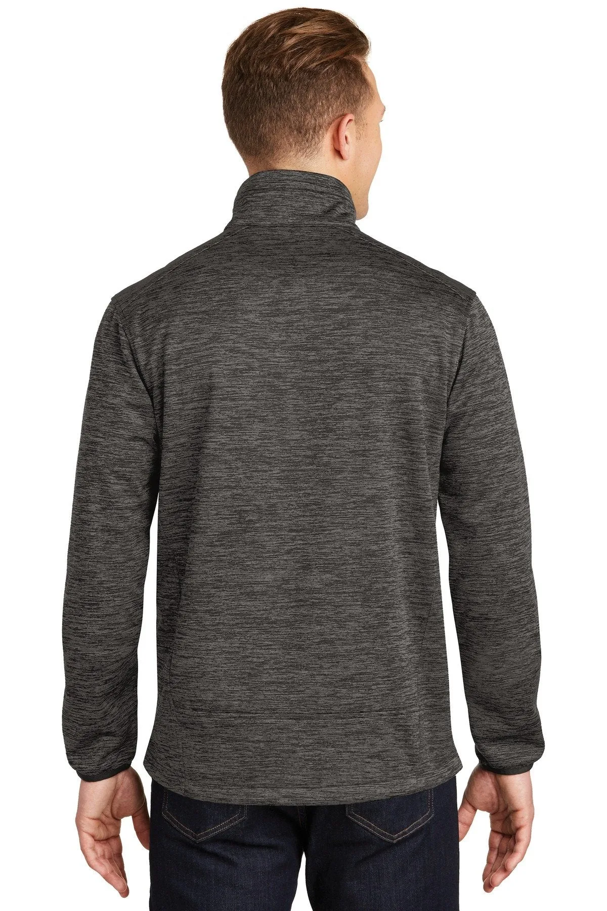 Sport-Tek PosiCharge Electric Heather Soft Shell Jacket JST30 Grey-Black Electric