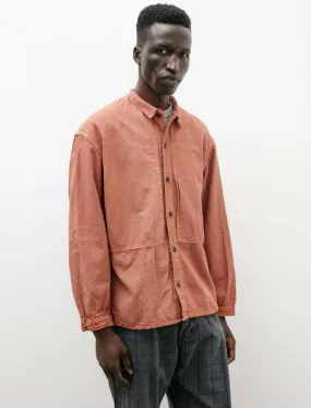 Square Tail Yoke Pocket Shirt - Tote Cloth Red Ochre