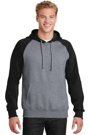 ST267 Sport-Tek® Raglan Colorblock Pullover Hooded Sweatshirt.
