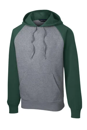 ST267 Sport-Tek® Raglan Colorblock Pullover Hooded Sweatshirt.