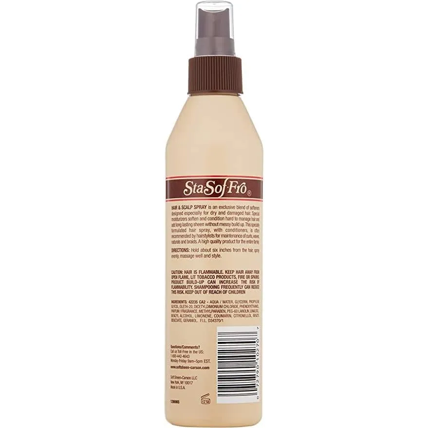 STA-SO-FRO HAIR & SCALP SPRAY COMB OUT CONDITIONER 8OZ