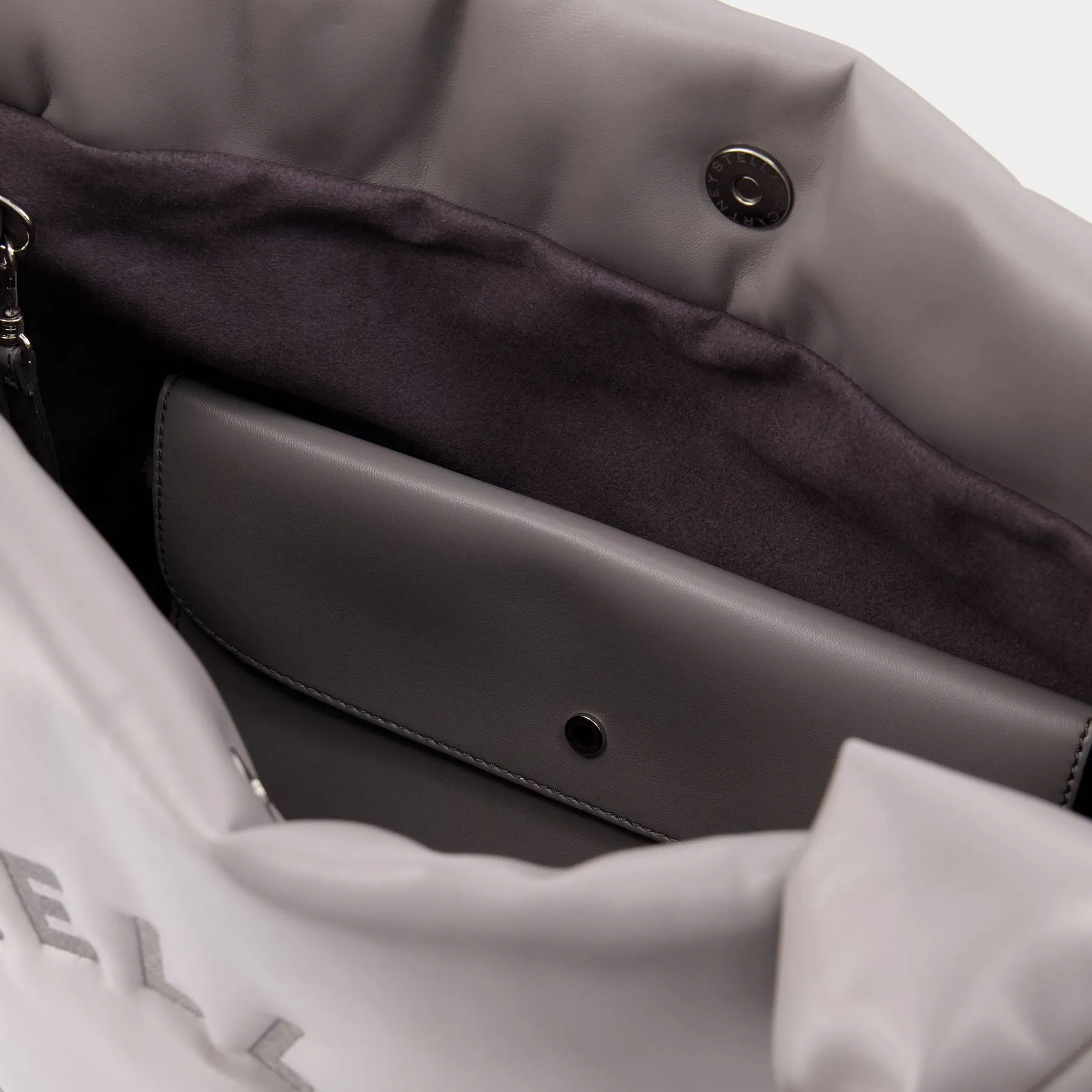 Stella McCartney  Logo Padded Tote Bag in Grey