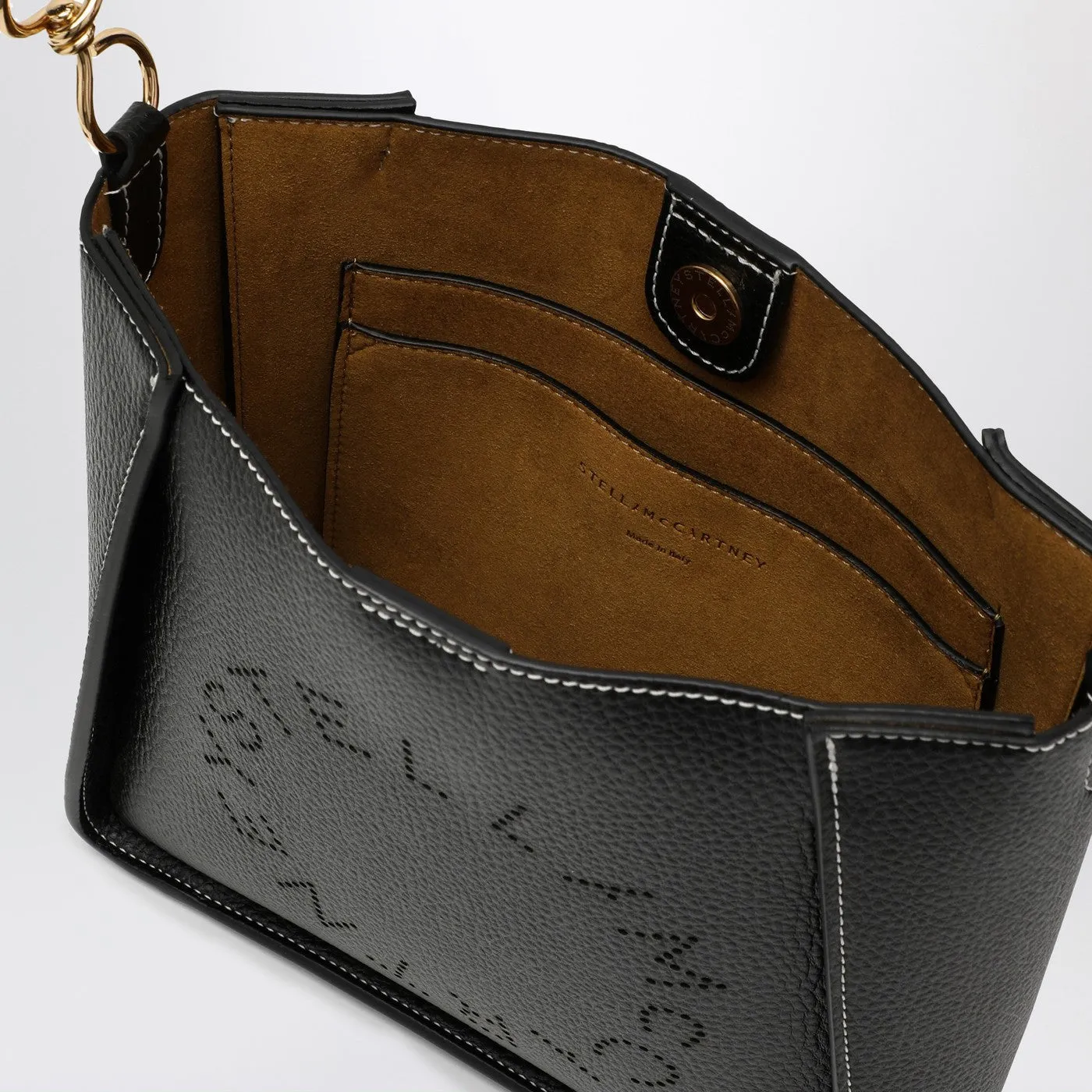 Stella McCartney    Stella Mc Cartney Black Stella Logo Cross Body Bag