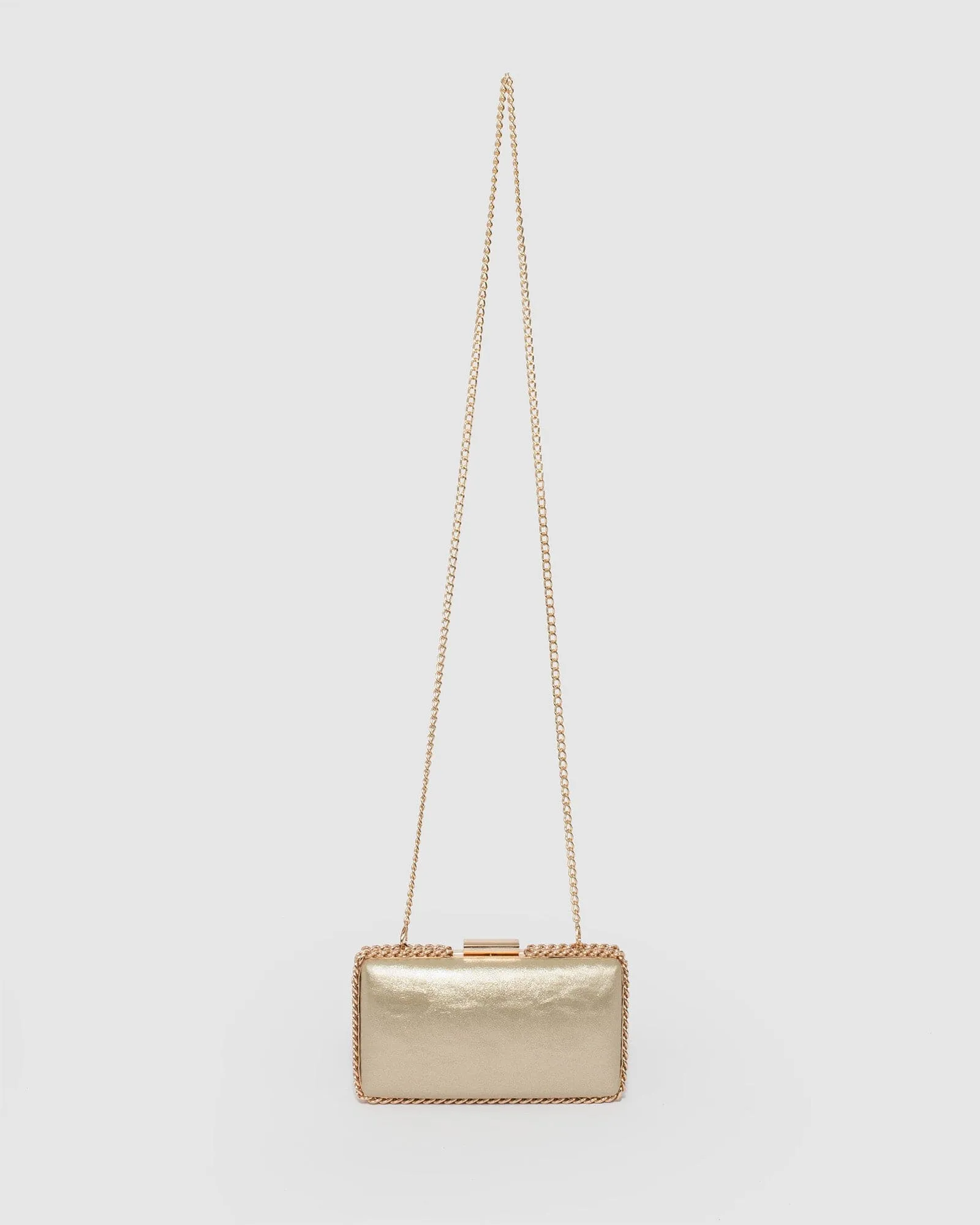 Steph Chain Gold Clutch Bag