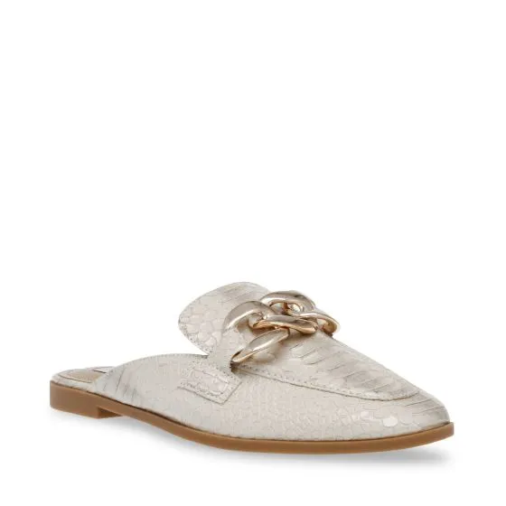 Steve Madden Womens Cally Bone / Gold Sandals