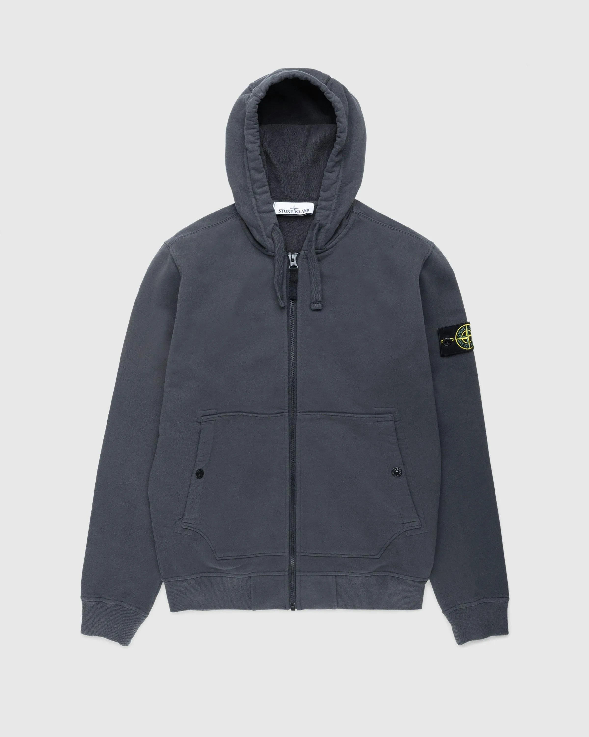 Stone Island – Logo Patch Hooded Jacket Lead Grey | Highsnobiety Shop