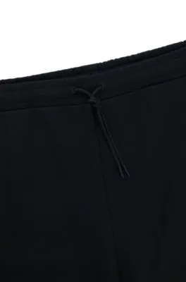 Stretch-cotton tracksuit bottoms with logo print