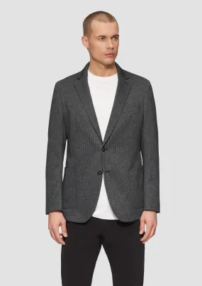 Stretch jersey sports jacket with a houndstooth pattern