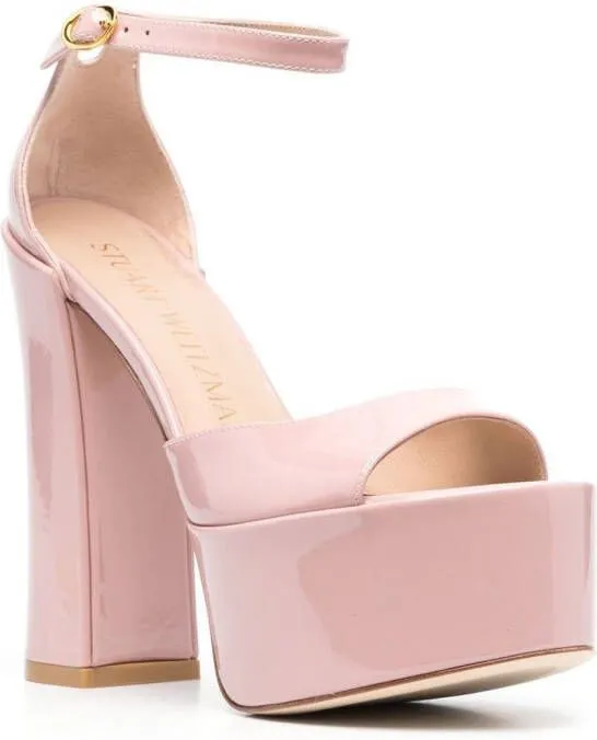 Stuart Weitzman Skyhigh 145mm platform sandals Pink
