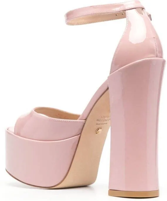 Stuart Weitzman Skyhigh 145mm platform sandals Pink