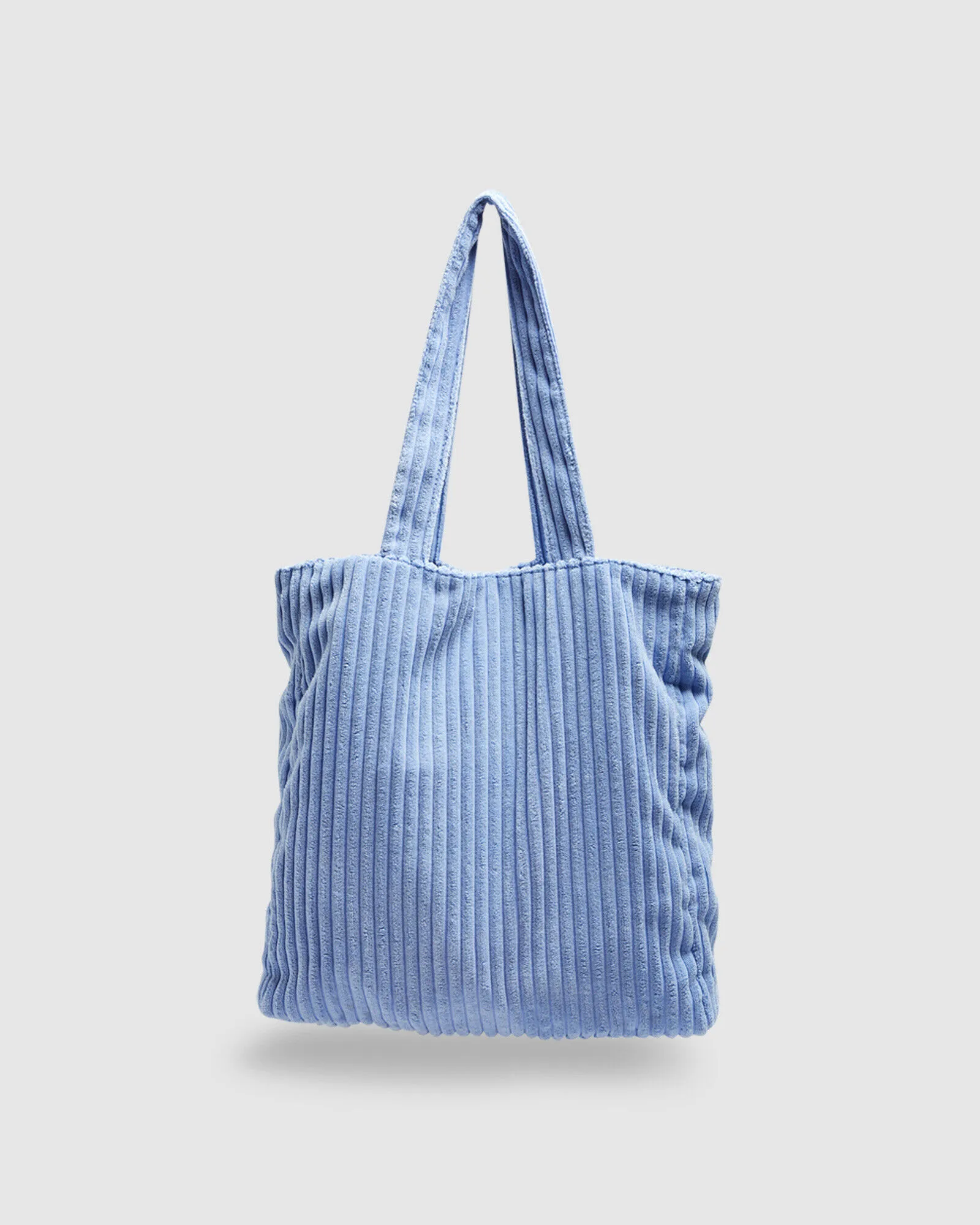 Subtitled Subby Jumbo Cord Tote Bag Blue