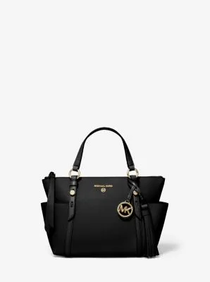 Sullivan Small Saffiano Leather Top-Zip Tote Bag