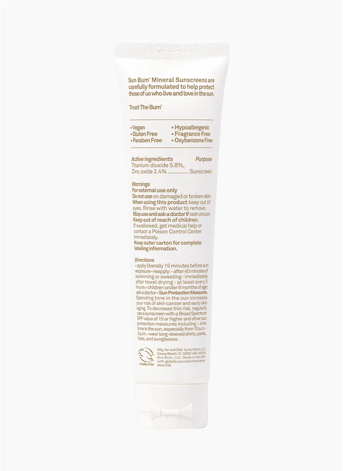 Sun Bum Mineral SPF 30 Tinted Sunscreen Face Lotion