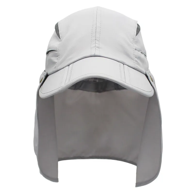 Sun Hat Polyester Quick-drying Sunscreen Foldable Cap With Neck Guard for Outdoor