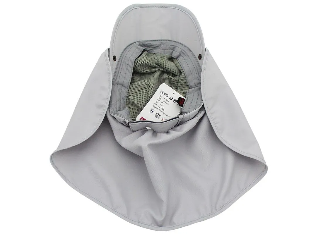 Sun Hat Polyester Quick-drying Sunscreen Foldable Cap With Neck Guard for Outdoor