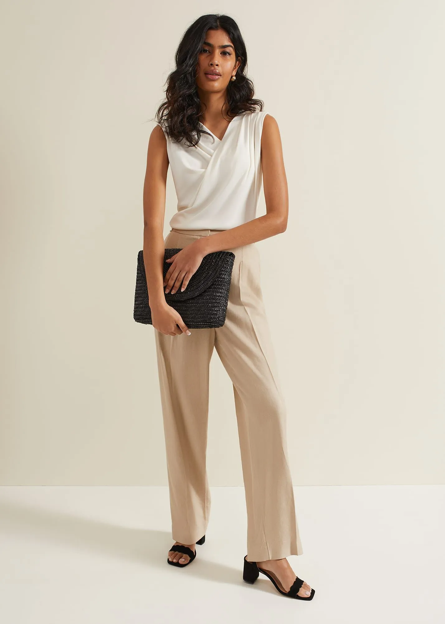 Sutton Sleeveless Drape Rib Top