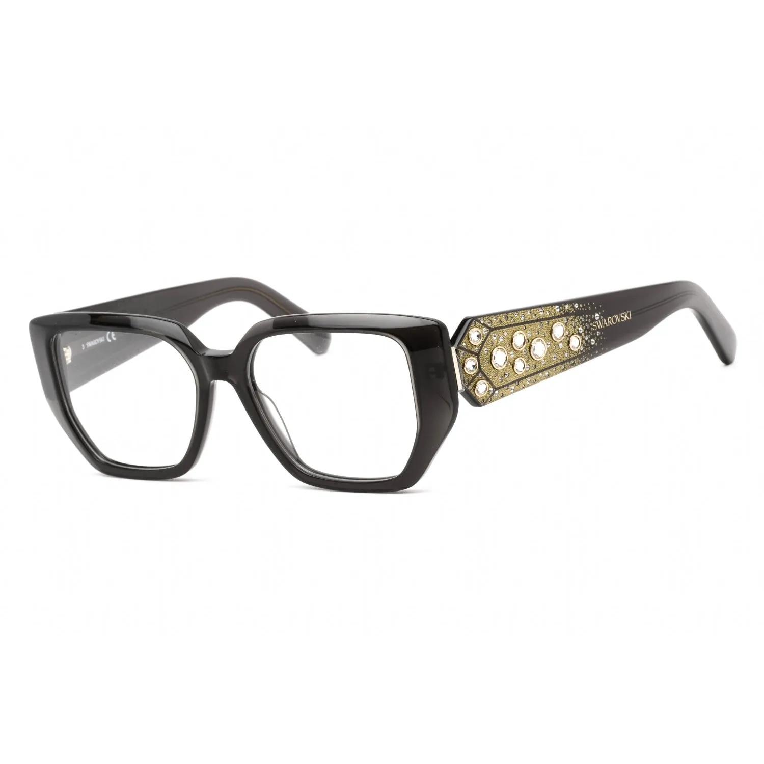 Swarovski SK5467 Eyeglasses Shiny Black / Clear Lens