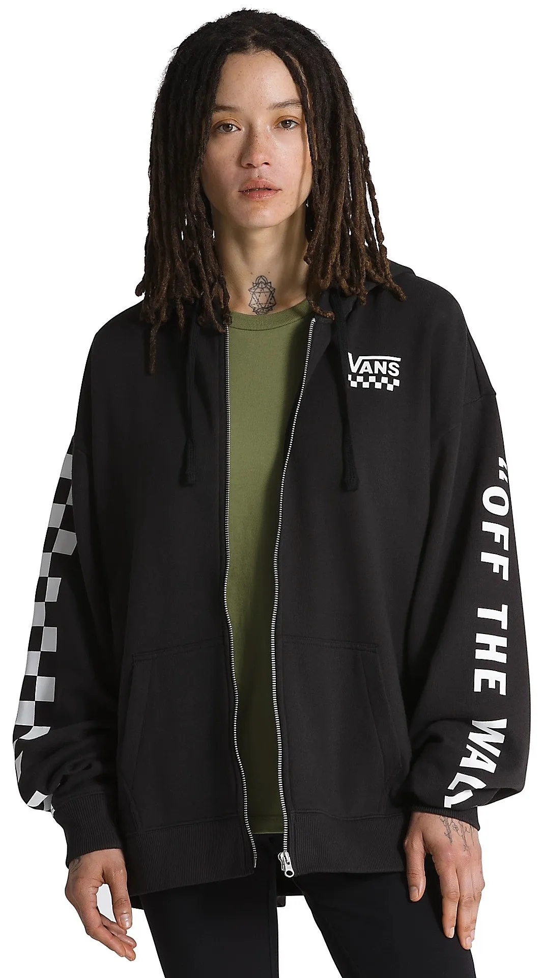 sweatshirt Vans Extra Fun OS Hoodie Zip - Black - women´s