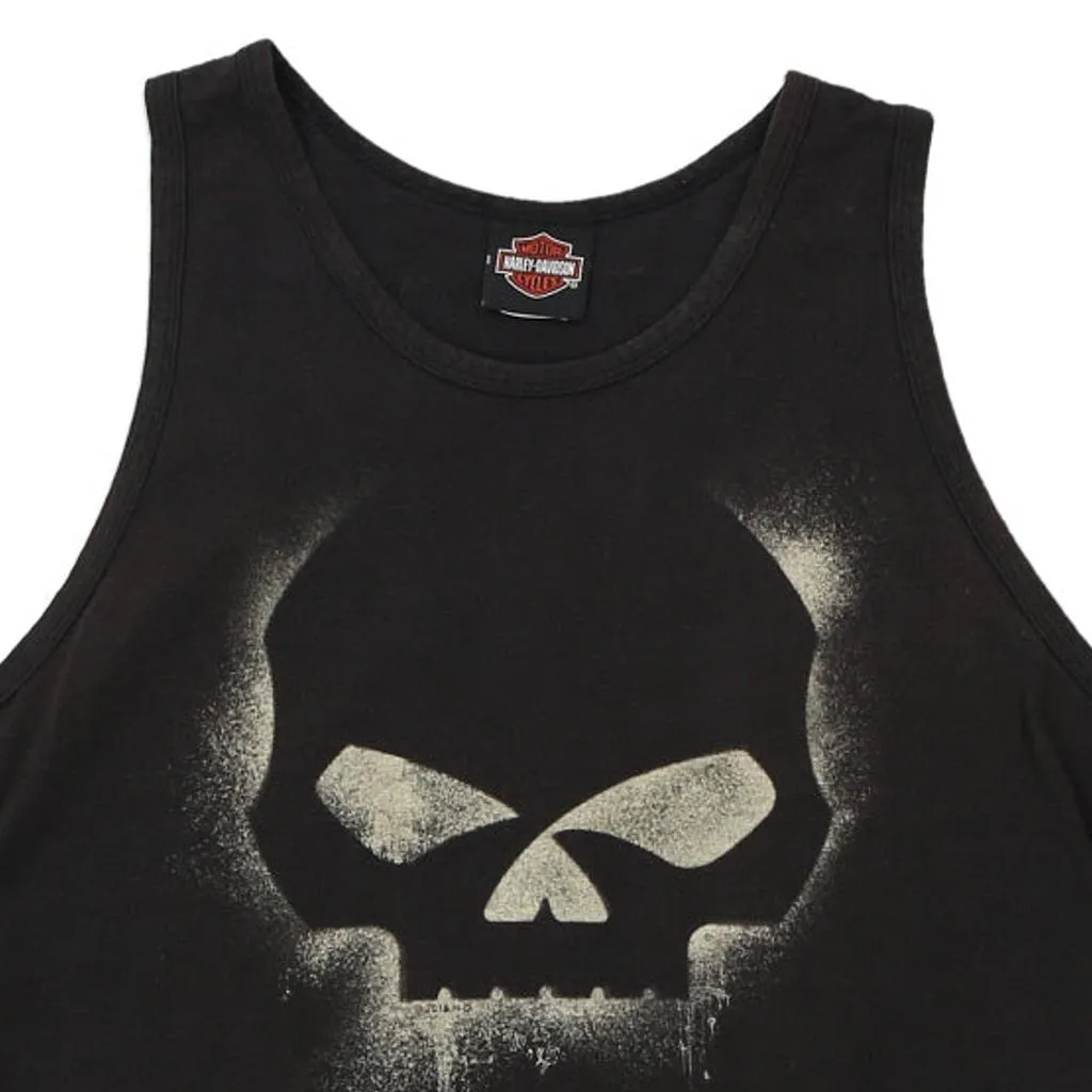 Syracuse New York Harley Davidson Graphic Vest - Medium Black Cotton