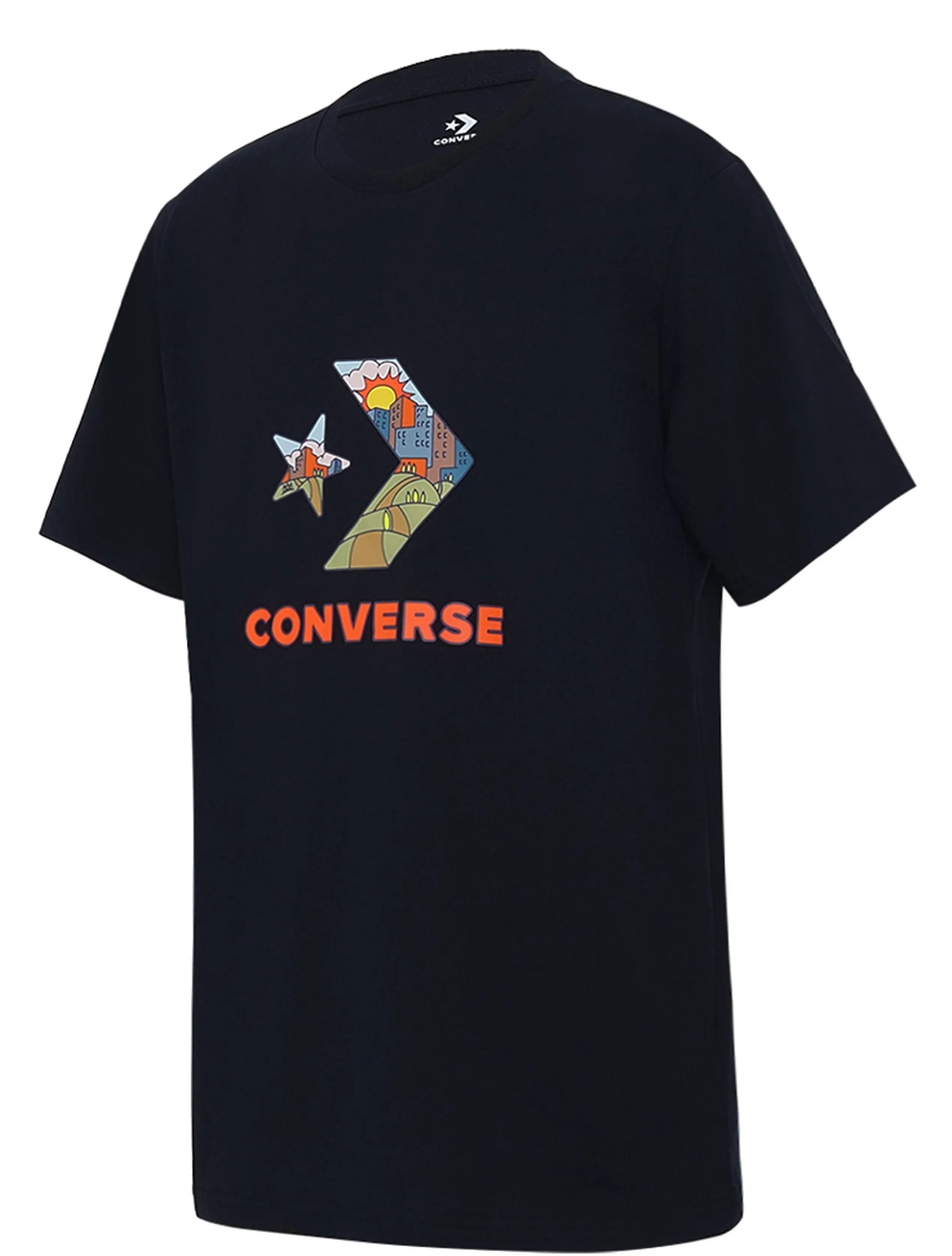 T-Shirt Converse Star Chevron Fill Graphic/10025280 - A01/Converse Black - men´s