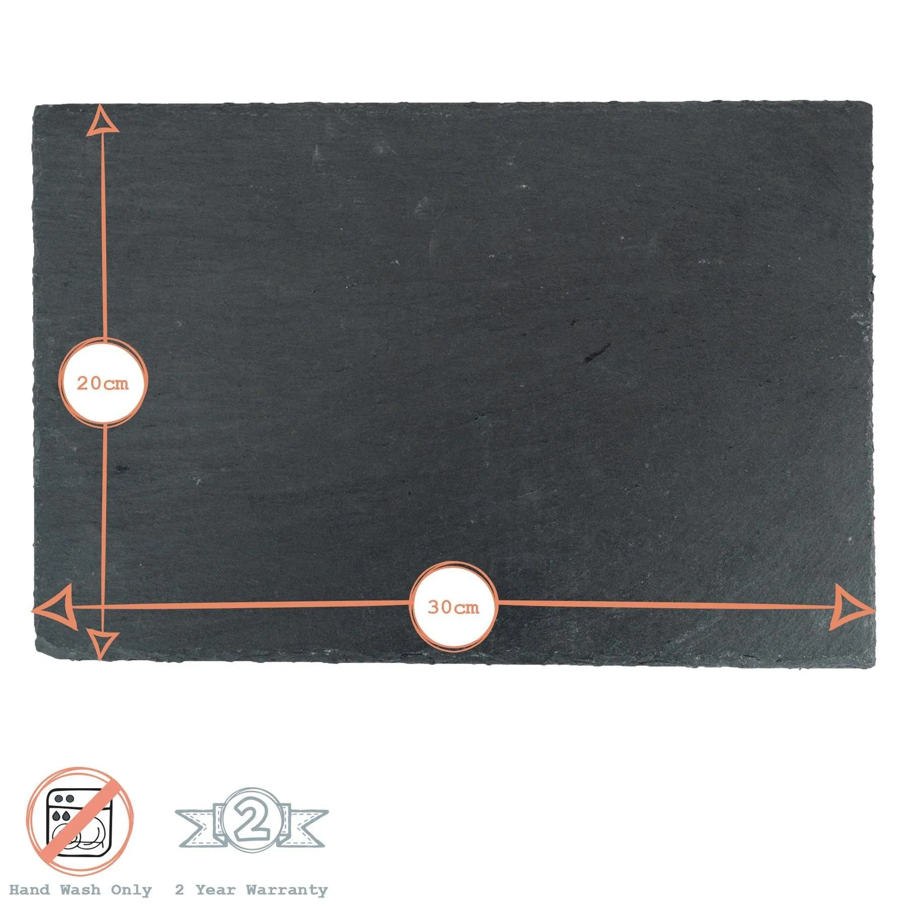 Table Linen & Mats | Rectangle Slate Placemats 30 x 20cm Pack of 4 | Argon Tableware