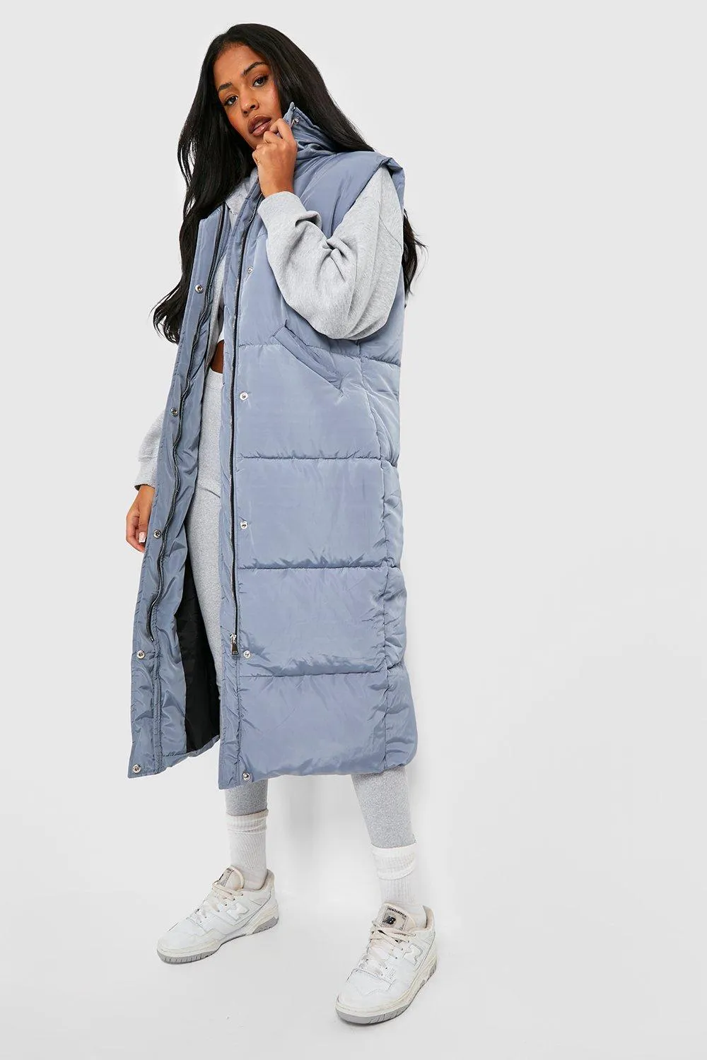 Tall Longline Puffer Vest