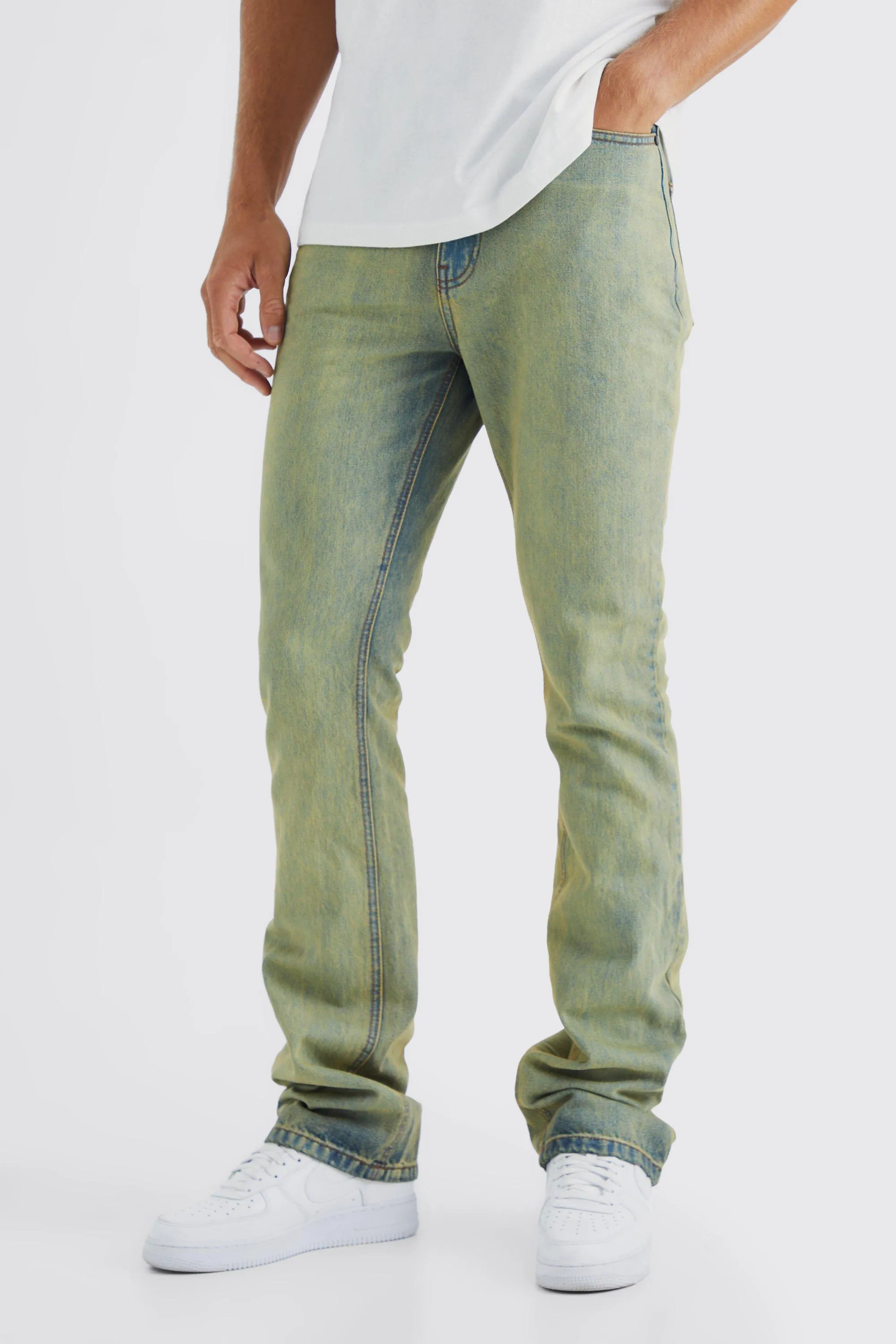 Tall Slim Rigid Tinted Flare Jeans