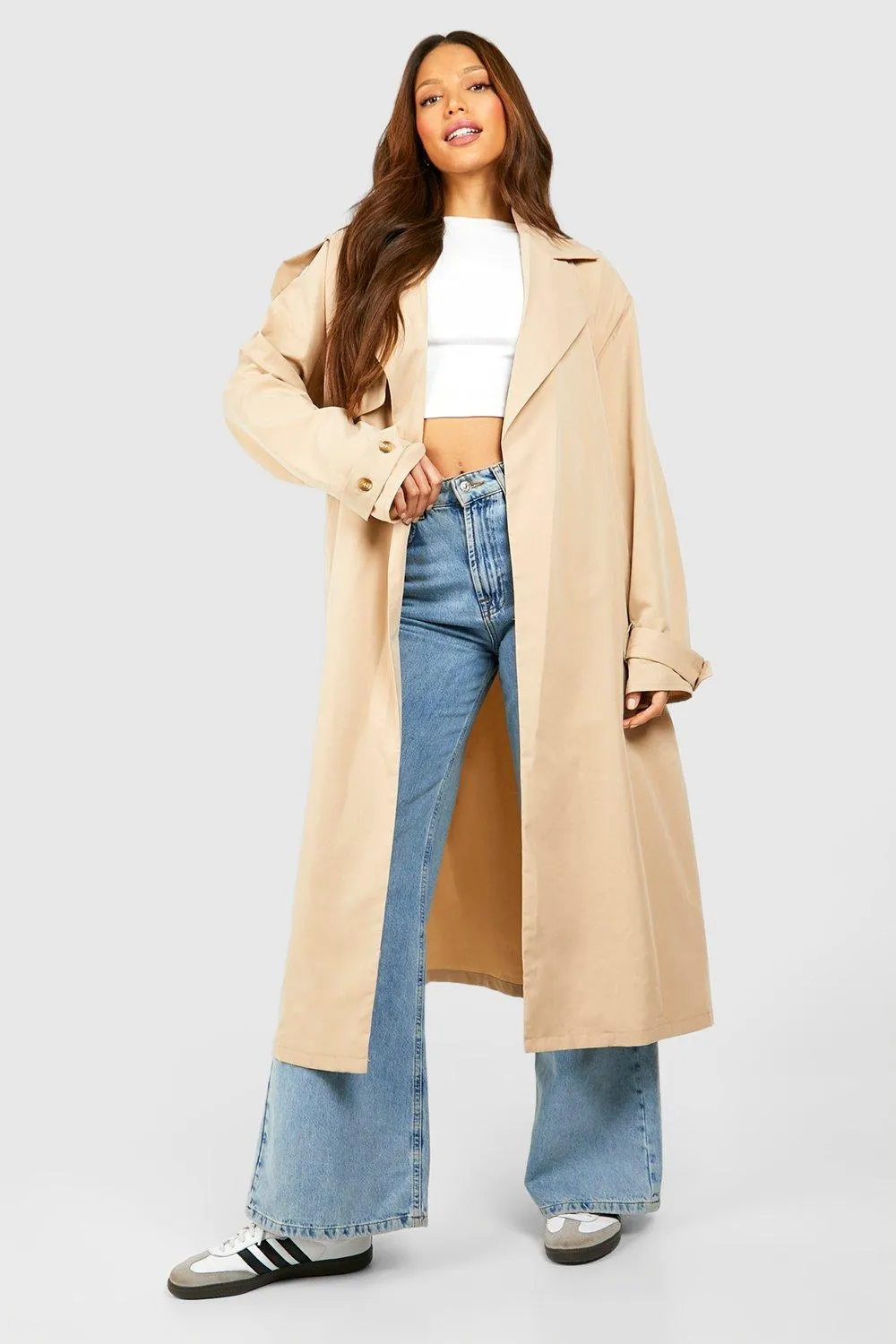 Tall Woven Oversized Trench Coat