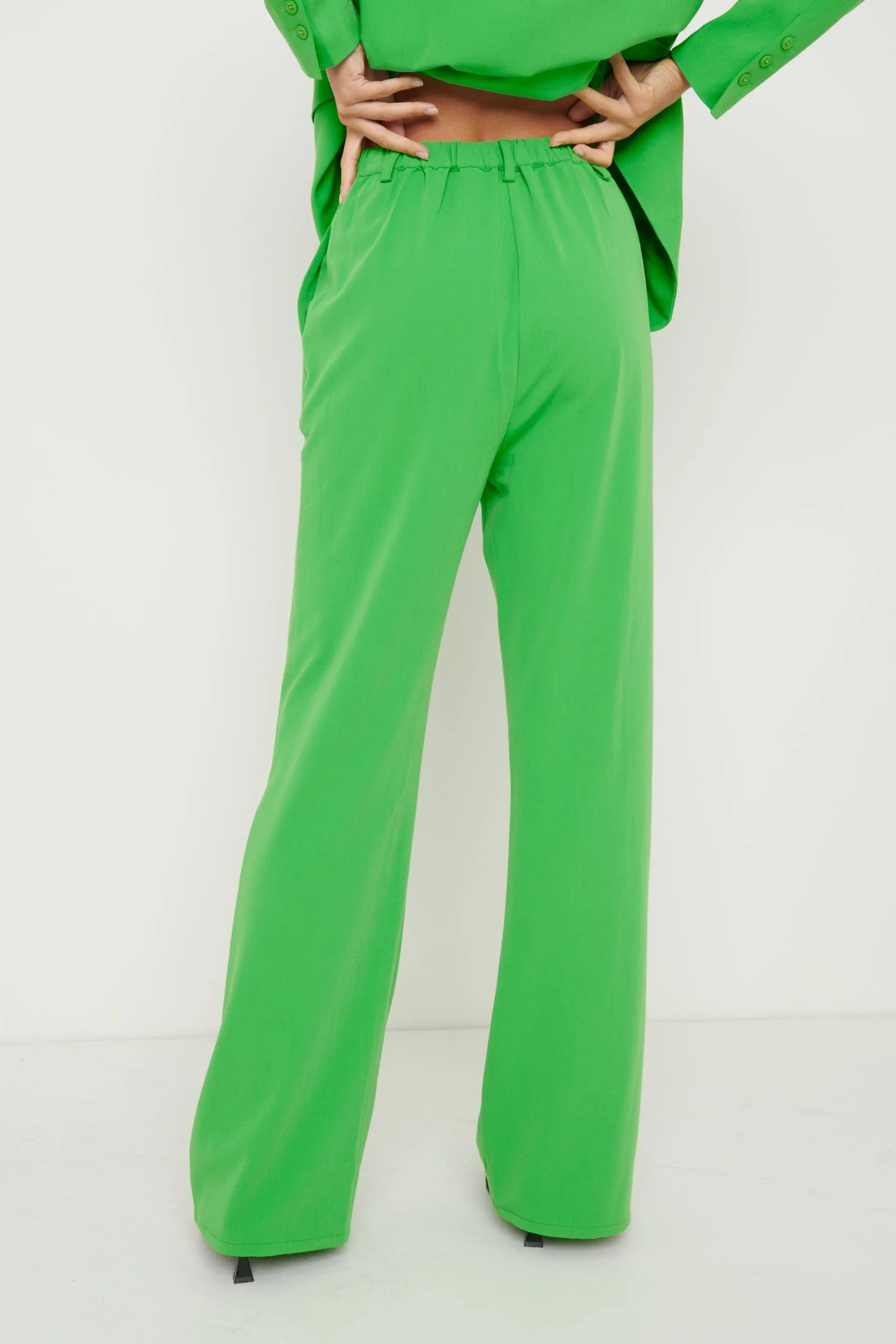 Tamsyn Super High Waisted Trousers - Bright Green