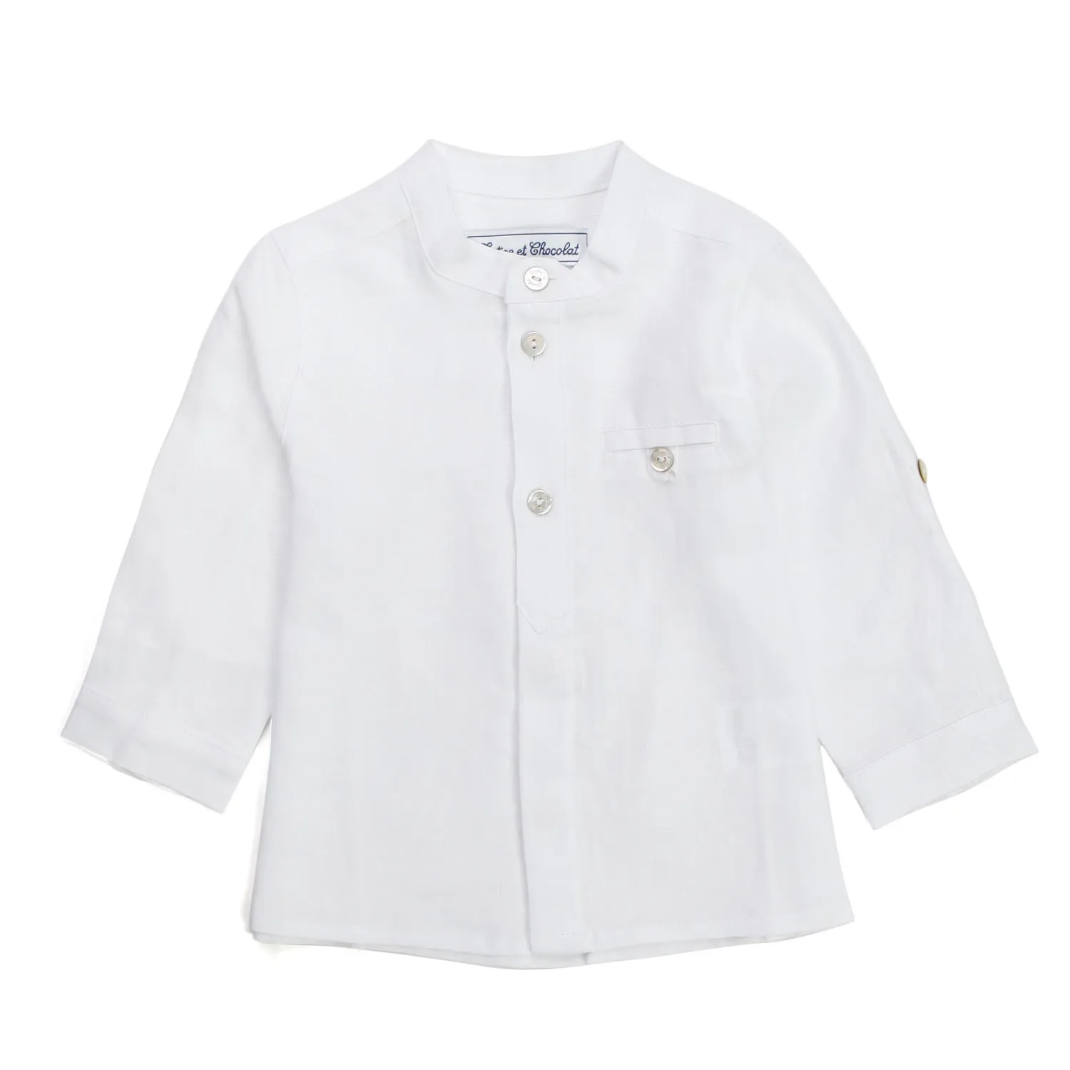Tartine Et Chocolat White Linen Jacket For Baby And Newborn