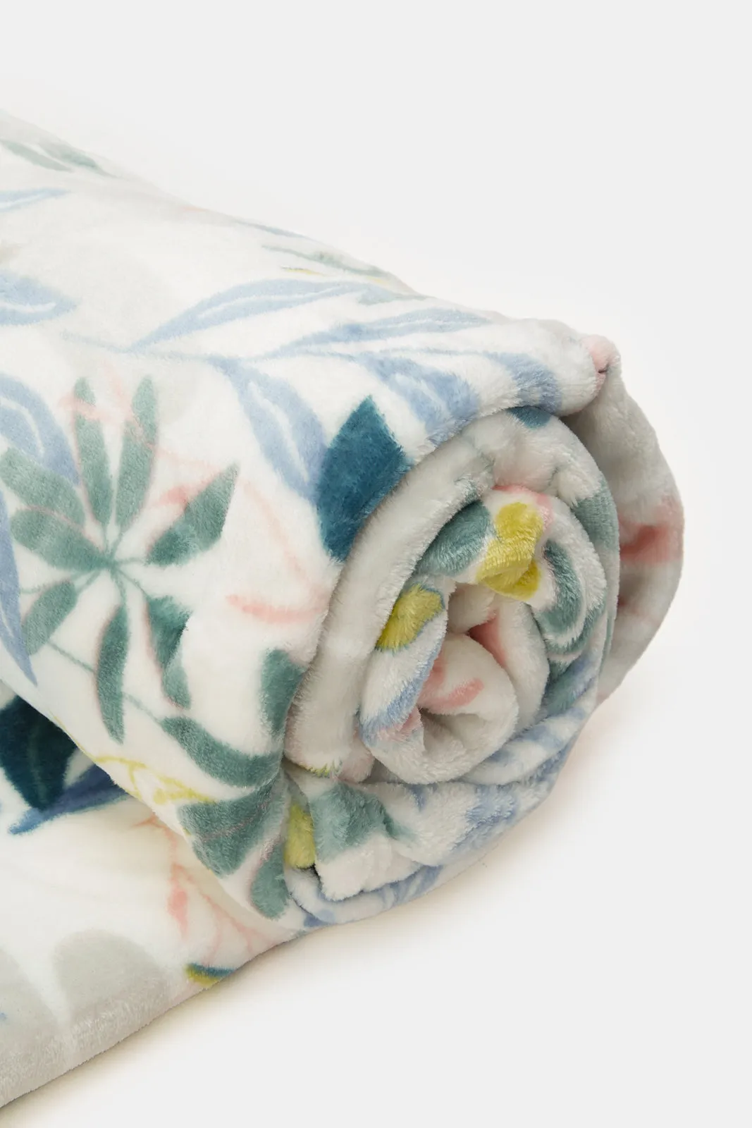 Teal Printed Flannel Blanket (Double Size)