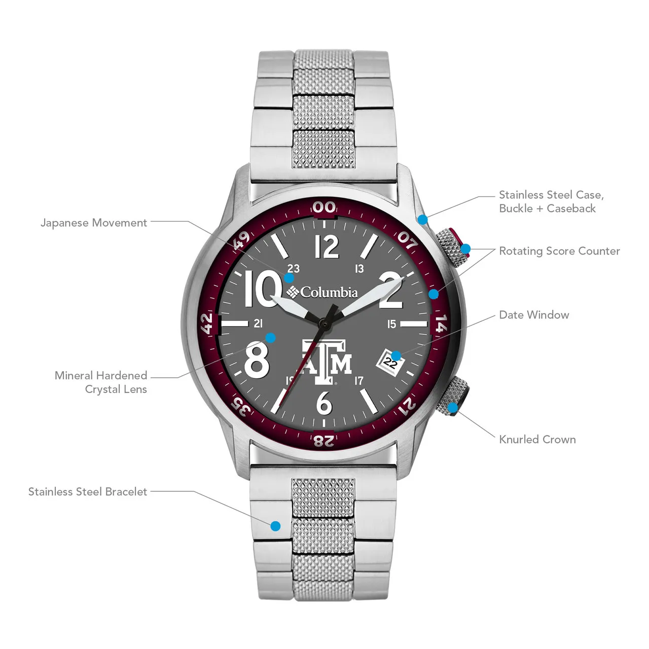 Texas A&M Aggies Columbia Men's Outbacker Watch