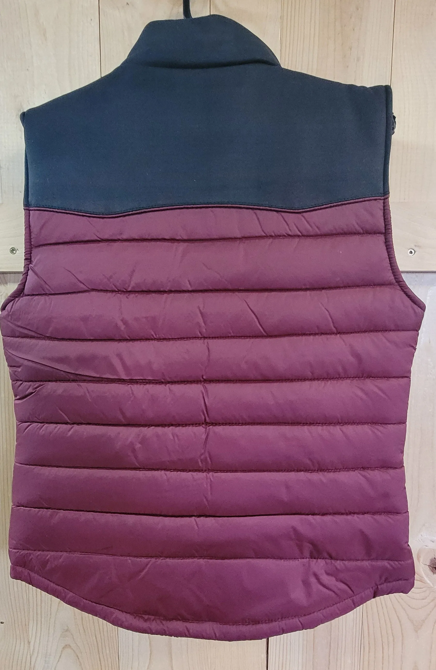 Texas Country Burgundy Puffer Winter Vest