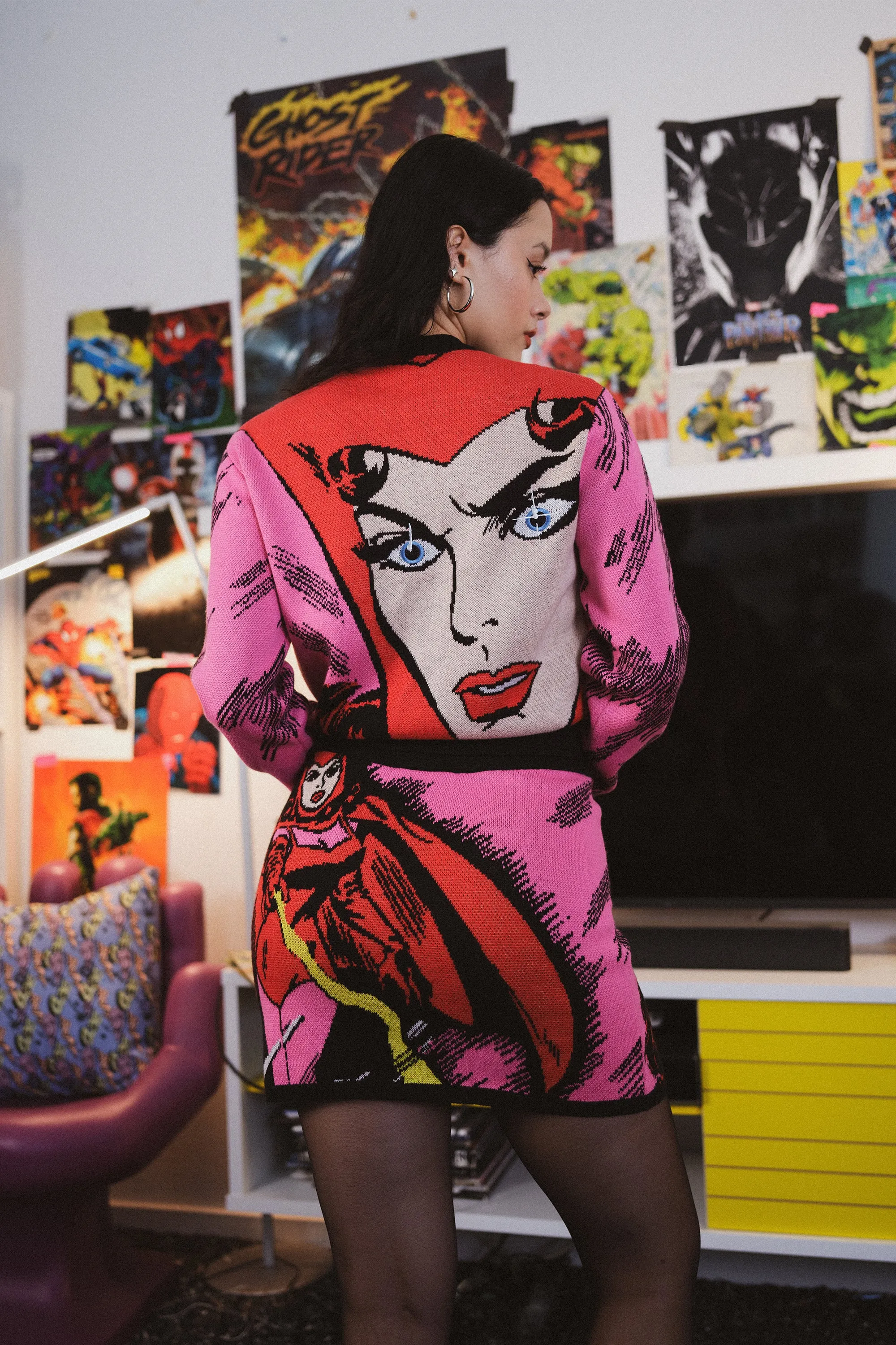 TF x Marvel Scarlet Witch Jacquard Cardigan