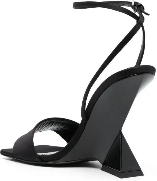 The Attico Cheope 105mm sandals Black