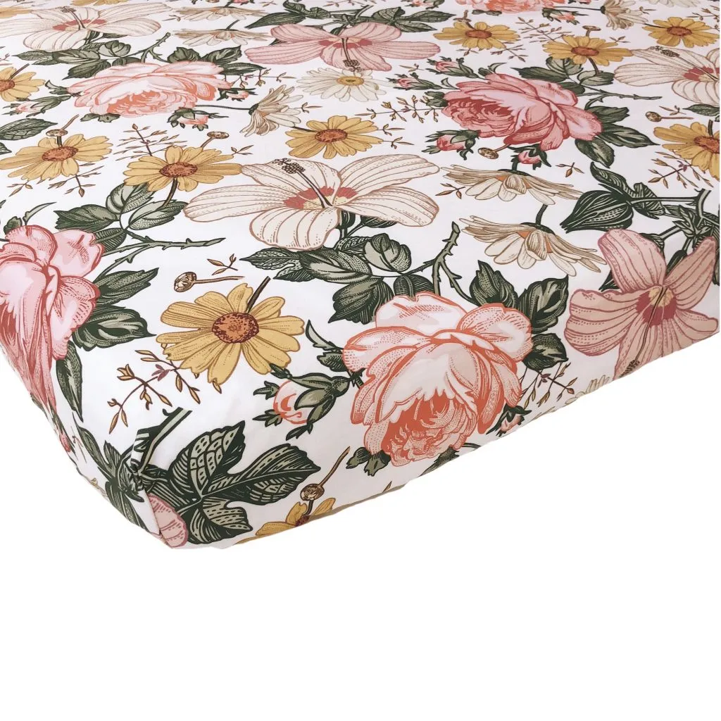 The Crib Sheet - Garden Floral (Various Shades)