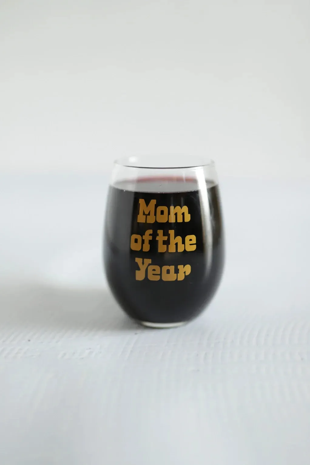 The Mom Of The Year Stemless Wine Glass