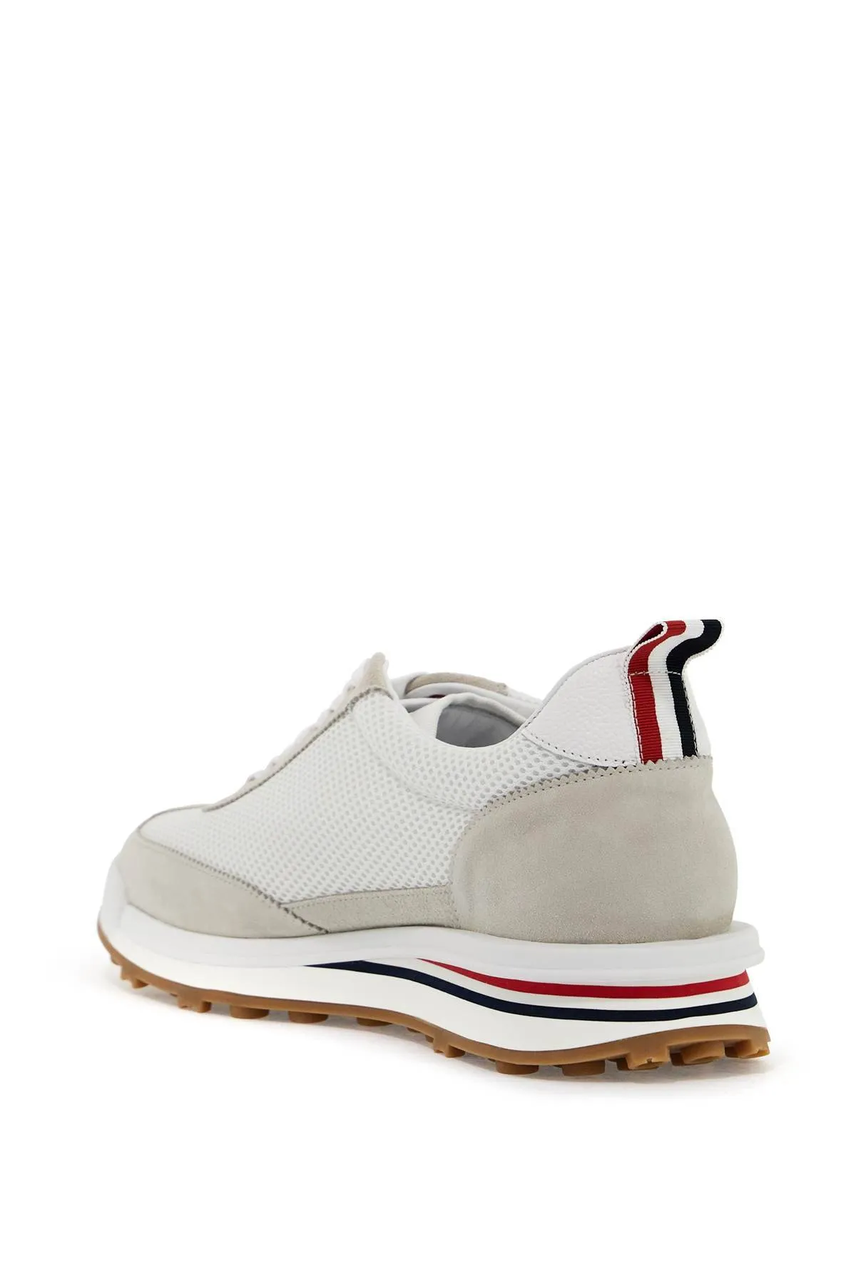 Thom Browne    Thom Browne Mesh And Suede Leather Sneakers In 9